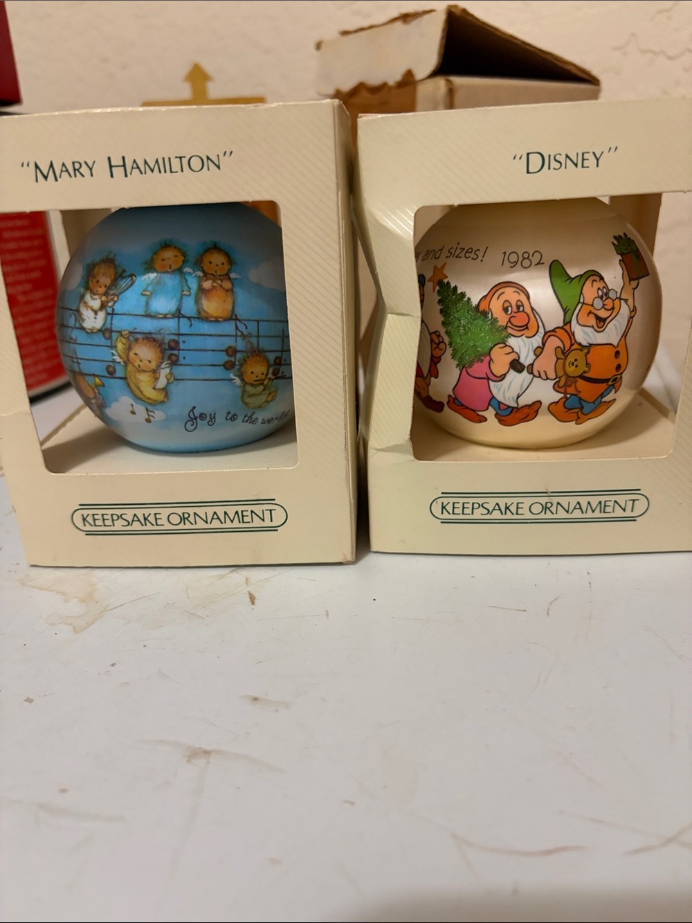 Disney Blue Choir & White Seven Dwarfs Holiday Ornaments